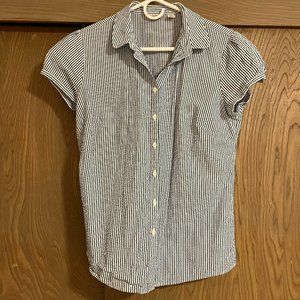 Vintage LL Bean Pinstripe Blouse | Size S